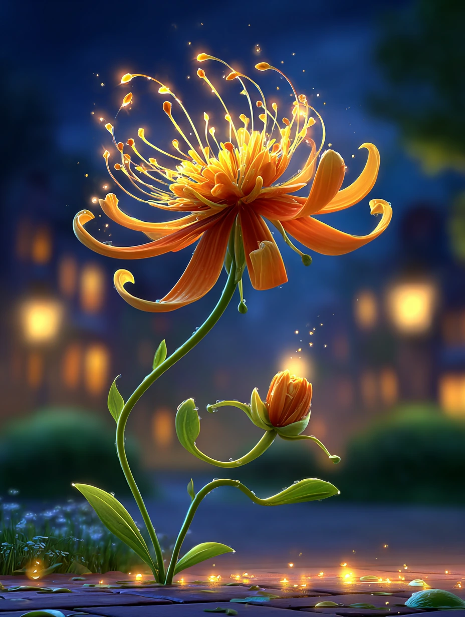 Rapunzel masalındaki sihirli sarı rampion çiçeği